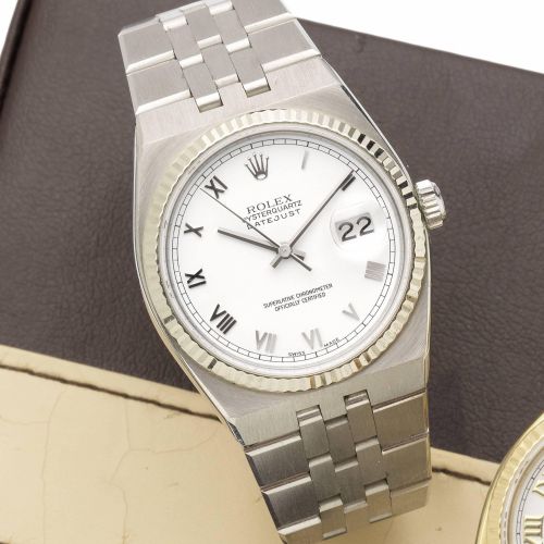 Rolex. A stainless steel quartz bracelet watch