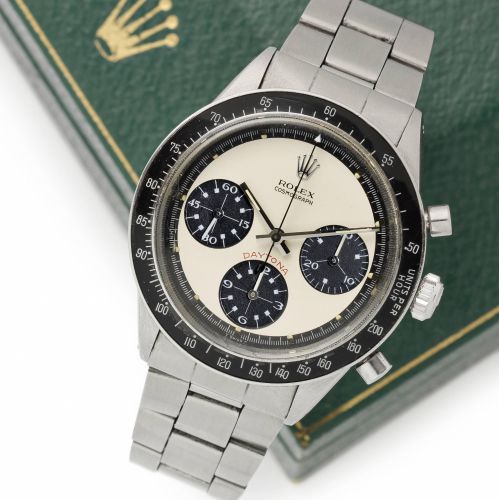 Rolex. A very fine and rare stainless steel manual wind chronograph bracelet watch