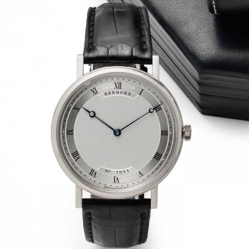 Breguet. An 18ct white gold automatic wristwatch