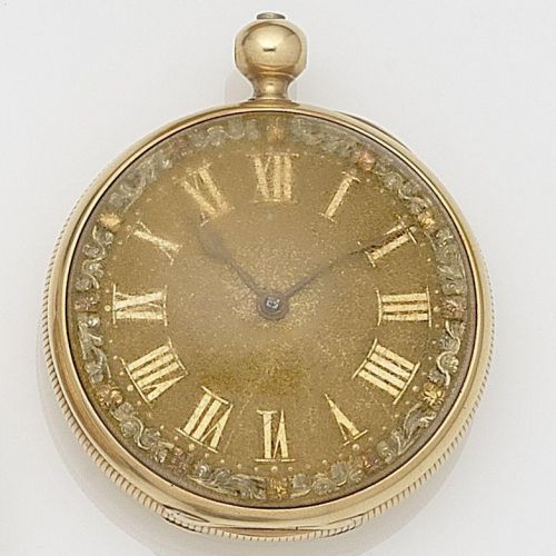 Parkinson Frodsham, Exchange Alley, London. An 18ct gold open face keyless wind pocket watch (AF)