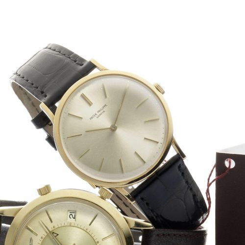 Patek Philippe. An 18ct gold manual wind wristwatch with Patek Philippe box