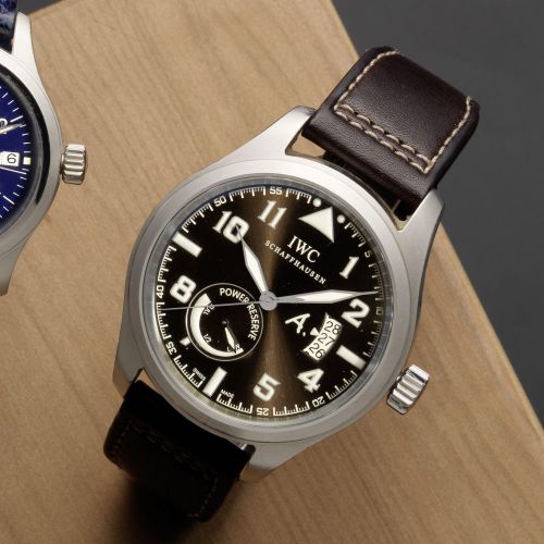 IWC. A stainless steel limited edition automatic calendar wristwatch with box and papers