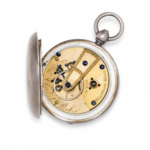 Appleton, Tracy Co. A fine silver hunter cased watch with pinned plates