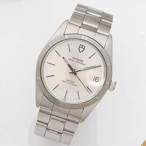 Tudor. A stainless steel automatic calendar bracelet watch