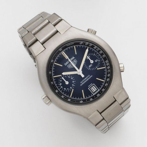Heuer. A stainless steel automatic calendar chronograph bracelet watch