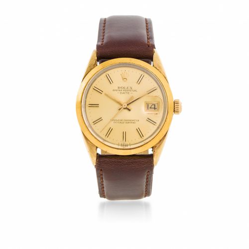 Rolex. A stainless steel and gold-plated automatic center seconds watch with date