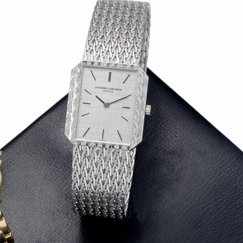 Vacheron Constantin. An 18ct white gold manual wind bracelet watch