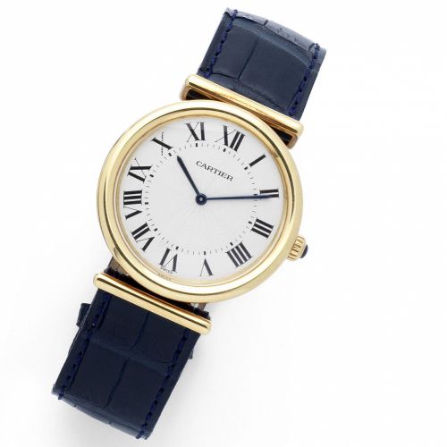 Cartier. An 18ct gold manual wind wristwatch