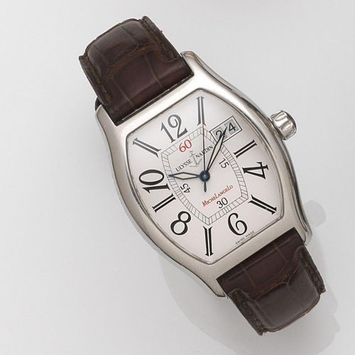 Ulysse Nardin. A stainless steel automatic calendar wristwatch