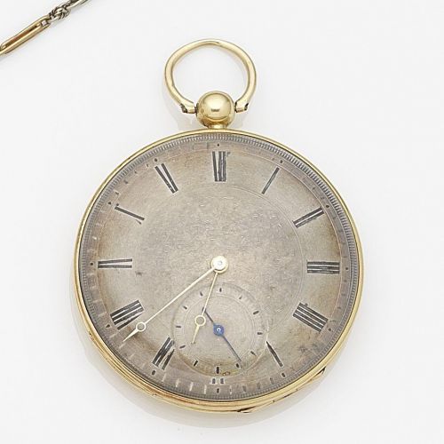 DuBois Cie. A continental gold key wind open face pocket watch