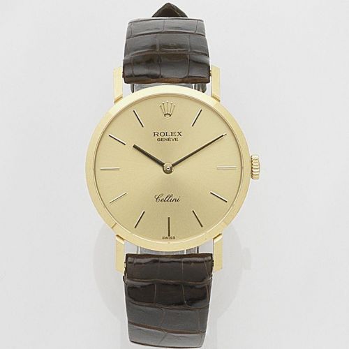 Rolex. An 18ct gold manual wind wristwatch