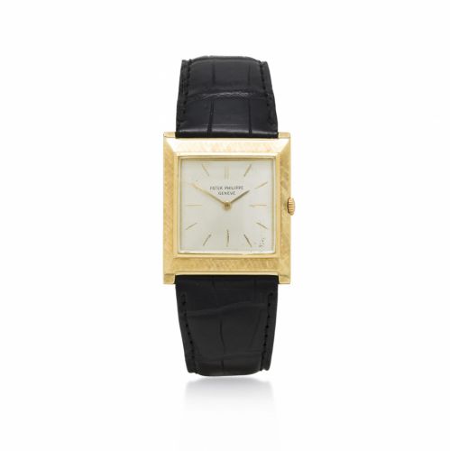 Patek Philippe. A fine 18K gold square wristwatch