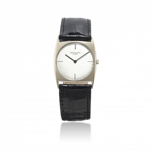 Patek Philippe. A fine 18K white gold thin wristwatch