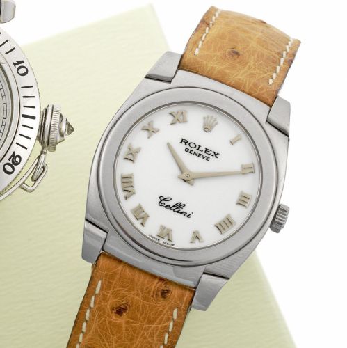 Rolex. An 18ct white gold manual wind wristwatch