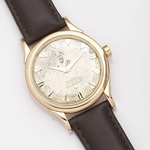Omega. An 18k rose gold automatic wristwatch