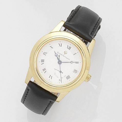 Girard Perregaux. An 18k gold automatic calendar wristwatch with power reserve
