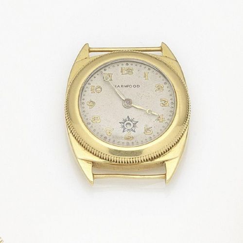 Harwood. An 18K gold automatic watch head