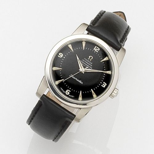 Omega. A stainless steel automatic wristwatch
