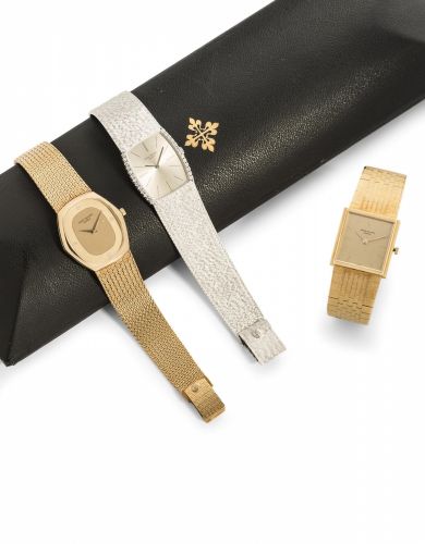Patek Philippe. An 18K gold manual wind bracelet watch