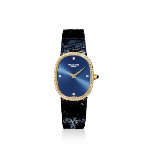 Patek Philippe. A fine diamond-set 18K gold lady's watch