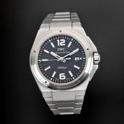 IWC. A stainless steel automatic calendar bracelet watch