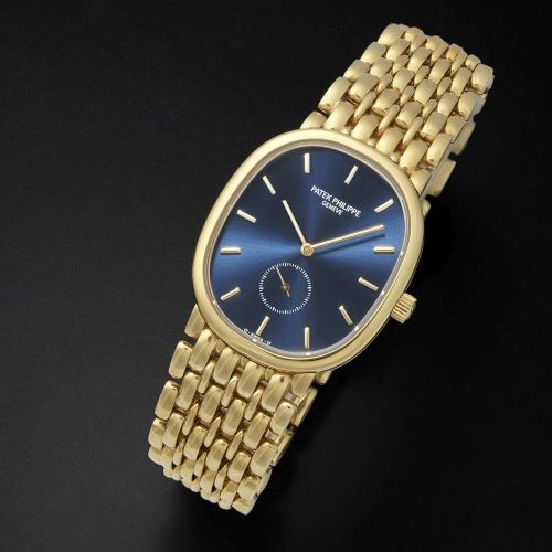 Patek Philippe. An 18K gold manual wind bracelet watch