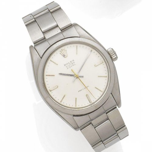 Rolex. A stainless steel manual wind bracelet watch