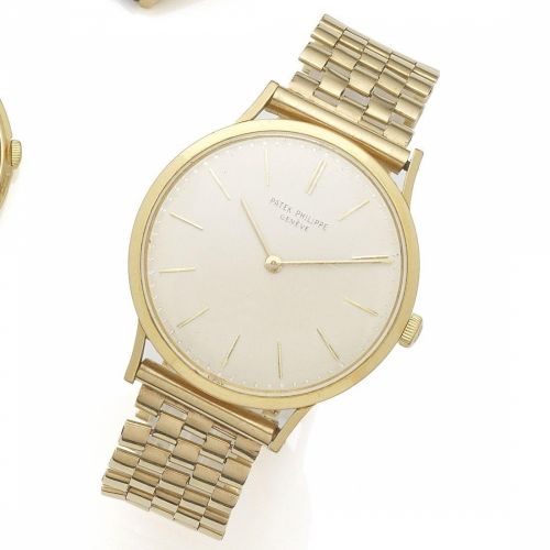 Patek Philippe. An 18K gold manual wind bracelet watch