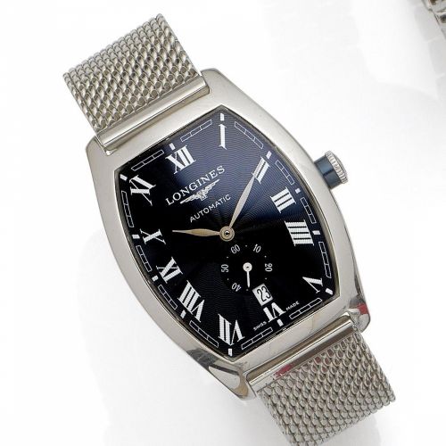 Longines. A stainless steel automatic calendar bracelet watch