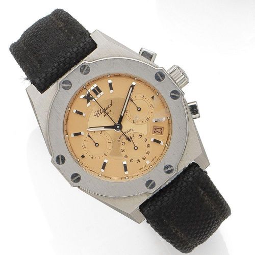 Chopard. A stainless steel automatic calendar chronograph wristwatch