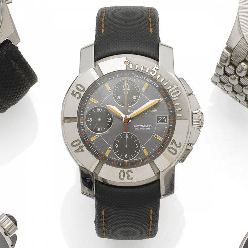 Baume Mercier. A stainless steel automatic calendar chronograph wristwatch