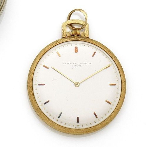 Vacheron Constantin. An 18K gold keyless wind open face pocket watch