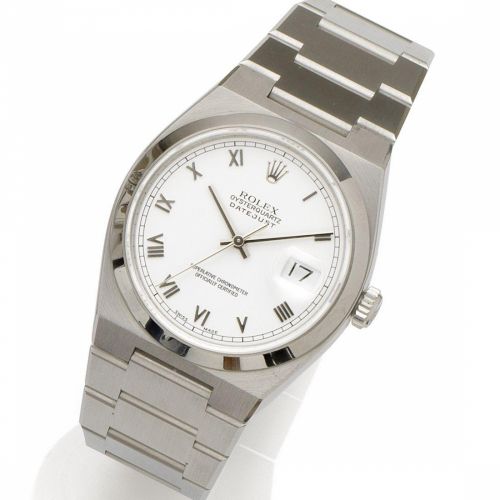 Rolex. A stainless steel quartz calendar bracelet watch