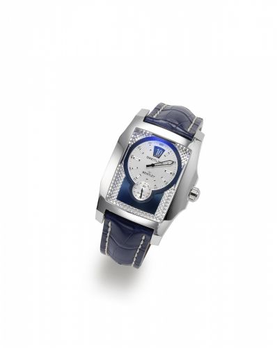 Breitling. A stainless steel automatic jump hour wristwatch with box and papers