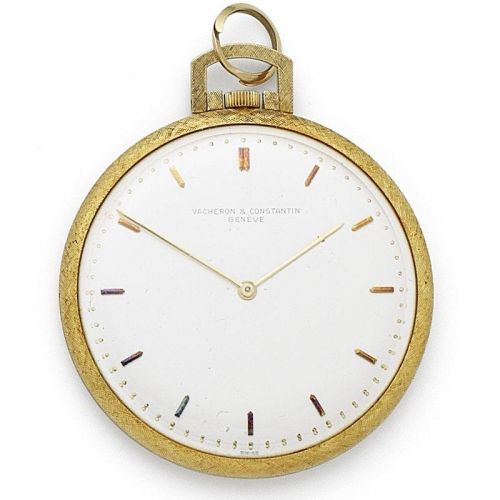 Vacheron Constantin. An 18K gold keyless wind open face pocket watch