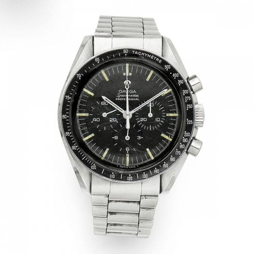 Omega. A stainless steel manual wind chronograph bracelet watch