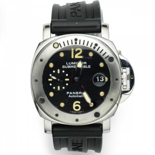 Officine Panerai. A stainless steel automatic calendar wristwatch