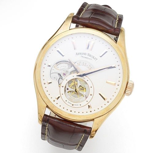 Armand Nicolet. A Limited Edition 18K rose gold manual wind wristwatch
