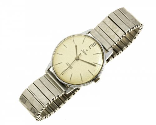 Stowa. A stainless steel manual wind bracelet watch