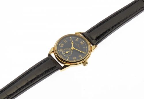 Jacques Lemans. A gold plated manual wind wristwatch