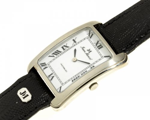 Jean Marcel. A stainless steel manual wind rectangular wristwatch