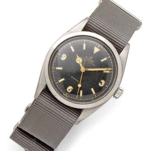 Rolex. A stainless steel automatic wristwatch