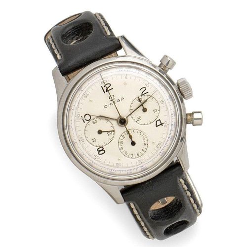 Omega. A stainless steel automatic chronograph wristwatch