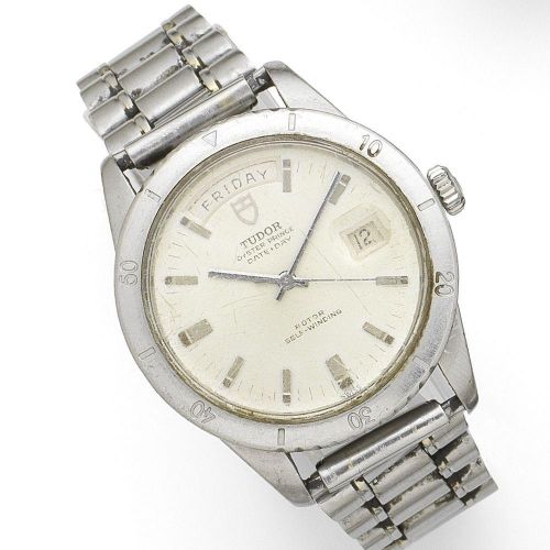 Tudor. A stainless steel automatic calendar bracelet watch