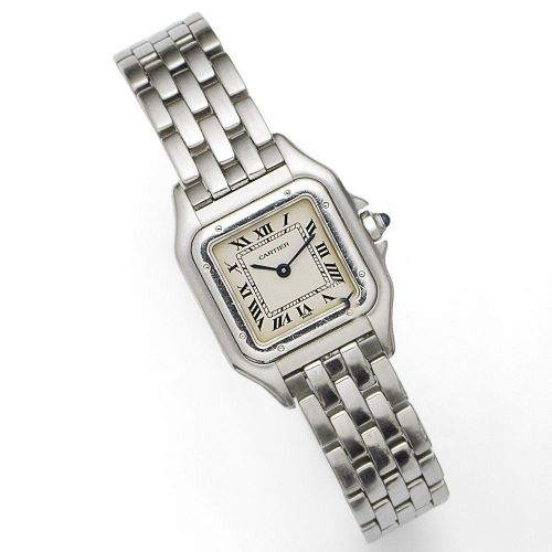 Cartier. A lady's stainless steel quartz bracelet watch