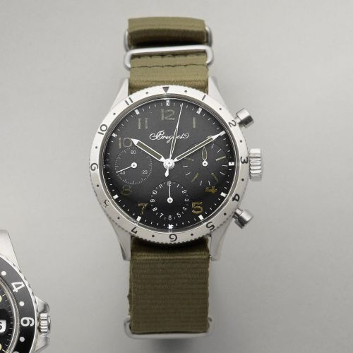 Breguet. A stainless steel manual wind flyback chronograph wristwatch