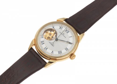 Jacques Lemans. A gold plated manual wind wristwatch