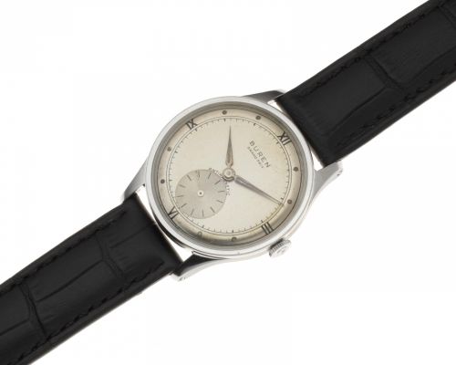 Buren. A stainless steel manual wind wristwatch
