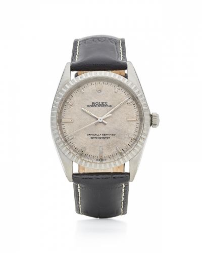 Rolex. A stainless steel automatic wristwatch