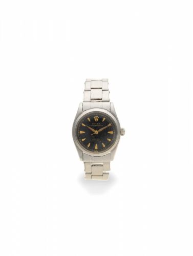 Rolex. A mid-size stainless steel manual wind bracelet watch